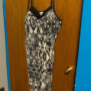 Stylish Black and White Mini Dress